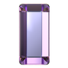 Dreamtime Crystal DC 2510 Baguette Flat Back Crystal Vitrail Light 3.7x1.9mm