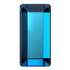 Dreamtime Crystal DC 2510 Baguette Flat Back Crystal Bermuda Blue 3.7x1.9mm