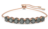 Swarovski Collections Exalta braceletBlack, Rose gold-tone plated