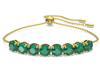 Swarovski Collections Exalta braceletGreen, Gold-tone plated