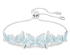 Swarovski Collections Lilia bracelet Butterfly, Blue, Rhodium plated