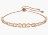 Swarovski Collections Emily bracelet Mixed round cuts, Pink, Rose gold-tone plated