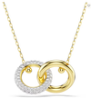 Swarovski Collections - Dextera pendant Interlocking loop, White, Gold-tone plated