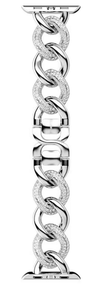 Swarovski Collections: Sparkling chain strap For Apple Watch® 40mm & 41mm, Silver tone, Stainless steel