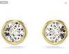 Swarovski Collections - Imber stud earrings Round cut, White, Gold-tone plated