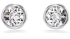Swarovski Collections - Imber stud earrings Round cut, White, Rhodium plated