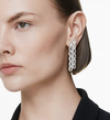 Swarovski Collections - Millenia clip earrings Octagon cut, Long, White, Rhodium plated