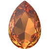 Dreamtime Crystal DC 4327 Large Pear Shaped Fancy Stone Dark Orange 30x20mm