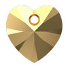 Dreamtime Crystal DC 6228 Heart Pendant Crystal Aurum 10.3x10mm