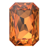 Dreamtime Crystal DC 4627 Large Rectangle Octagon Fancy Stone Dark Orange 27x18.5mm