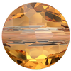 Dreamtime Crystal DC 5034 Thin Round Bead Dark Orange 6mm
