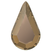 Dreamtime Crystal 2300 Pear Shape Hotfix Crystal Bronze 8x4.8mm