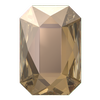 Dreamtime Crystal DC 2602 Emerald Cut Hotfix Crystal Bronze 3.7x2.5mm