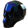 Dreamtime Crystal 5750 Skull Bead Jet Glacier Blue 13mm