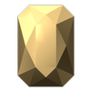 Swarovski 2602 Emerald Cut Flatback Crystal Aurum 14x10mm