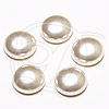 Swarovski 5817 1/2 Drilled Cabochon Pearl Light Creamrose 10mm