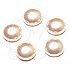 Swarovski 5817 1/2 Drilled Cabochon Pearl Peach 10mm