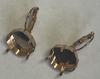 14mm Square Leverback Earring base for Dreamtime Crystal 4483 Rose Gold