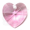 Dreamtime Crystal DC 6202 Heart Shaped Pendant Rose 10.3x10mm