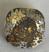 Bling! 4470 Crystal Square Cushion Faceted Fancy Stone, Light Topaz Silver Crackle 12mm