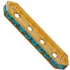 Dreamtime Crystal DC 77725 Rondelle Spacer Bars 4 Hole Blue Zircon/Gold