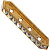 Dreamtime Crystal DC 77725 Rondelle Spacer Bars 4 Hole Crystal AB/Gold