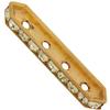 Dreamtime Crystal DC 77725 Rondelle Spacer Bars 4 Hole Jonquil/Gold