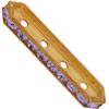 Dreamtime Crystal DC 77725 Rondelle Spacer Bars 4 Hole Violet/Gold