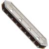Dreamtime Crystal DC 77725 Rondelle Spacer Bars 4 Hole Burgundy/Silver