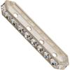 Dreamtime Crystal DC 77725 Rondelle Spacer Bars 4 Hole Crystal/Silver