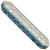 Dreamtime Crystal DC 77725 Rondelle Spacer Bars 4 Hole Indicolite/Silver