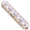 Dreamtime Crystal DC 77725 Rondelle Spacer Bars 4 Hole Jonquil/Silver