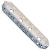Dreamtime Crystal DC 77725 Rondelle Spacer Bars 4 Hole Light Sapphire/Silver