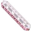 Dreamtime Crystal DC 77725 Rondelle Spacer Bars 4 Hole Light Rose/Silver