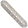 Dreamtime Crystal DC 77725 Rondelle Spacer Bars 4 Hole Moonlight/Silver