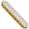 Dreamtime Crystal DC 77725 Rondelle Spacer Bars 4 Hole Sunflower/Silver