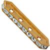 Dreamtime Crystal DC 77725 Rondelle Spacer Bars 4 Hole Light Azore/Gold