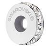 Swarovski 81001 13mm BeCharmed Pave Stopper Crystal/Silver