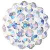 Dreamtime Crystal 86601 Cabochon Pavé Crystal AB on White 10mm