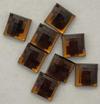 Acrylic Checkerboard Square Rhinestones 10mm Cognac