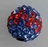 Round Pave Bead with 2.0mm hole, Alora Crystals Light Sapphire/Hyacinth 8 mm