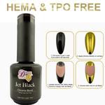 Tino Vo Kolor Gel Polish, Jet Black Chrome Bond