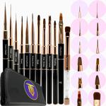 Tino Vo Nail Art Brush, Master Brush Kit with Case
