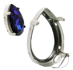 Sew on Setting for Pear Stone 4327 40 x 27 mm