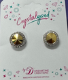 Crystalized with Dreamtime Crystal Clip-On Earrings for Dance Crystal Aurum/Crystal 13mm