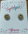Crystalized with Dreamtime Crystal Stud Earrings for Dance Crystal Dark Jonquil/Crystal 11mm