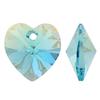 Dreamtime Crystal DC 6228 Heart Pendant Light Turquoise Shimmer 10.3x10mm