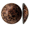 Iron On Domed Textured Metal Nailheads 4mm Copper/Black (Pearl Studs)