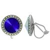 Crystalized with Dreamtime Crystal Clip-On Earrings for Dance Majestic Blue/Crystal AB 19mm