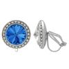 Crystalized with Dreamtime Crystal Clip-On Earrings for Dance Sapphire/Crystal 15mm